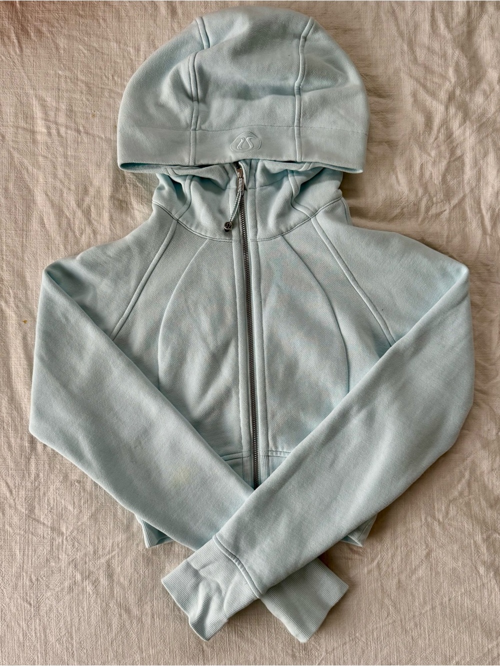 lululemon cropped scuba - size 4 - sheer blue 🩵